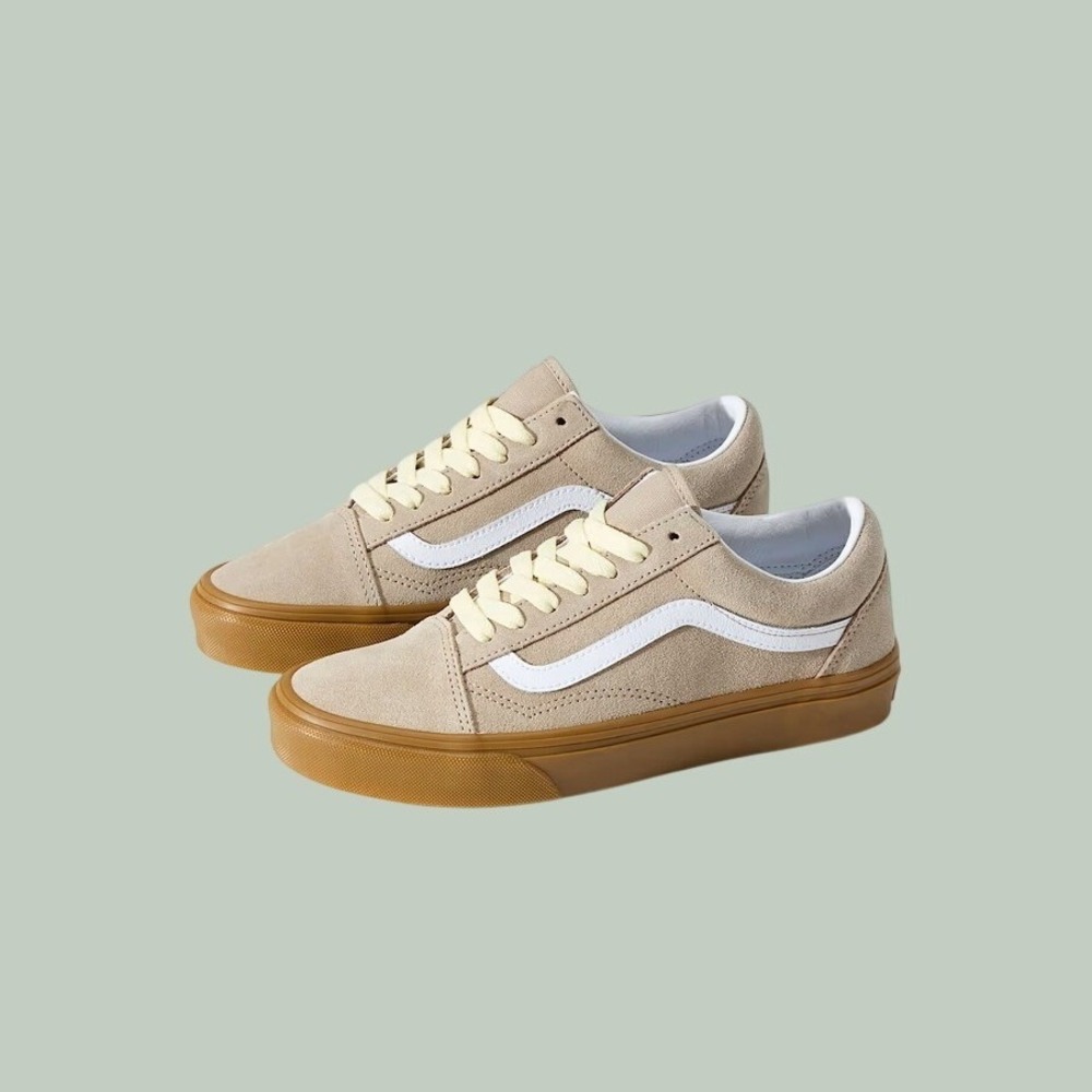 Vans Old Skool Sesame Gum Tan Suede Canvas Mens 11.5/Women's 13 UNISEX NEW